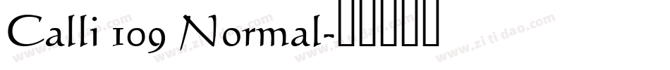 Calli 109 Normal字体转换